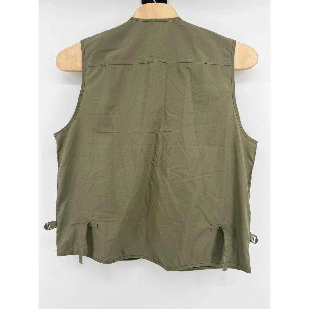 Olympina Utility Fishing Vest XL Cotton Blend Olive Green Multi-Pocket Gorpcore